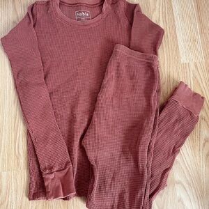 Noble Kids Pajama Set in Rust